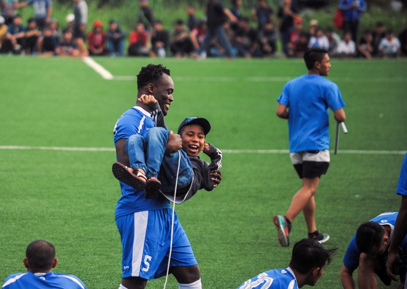 FOOTBALL AND CHARITY: MICHAEL ESSIEN, CLOSE TO HOME 4 To combine football and charity, Michael Essien also staged a charity football match